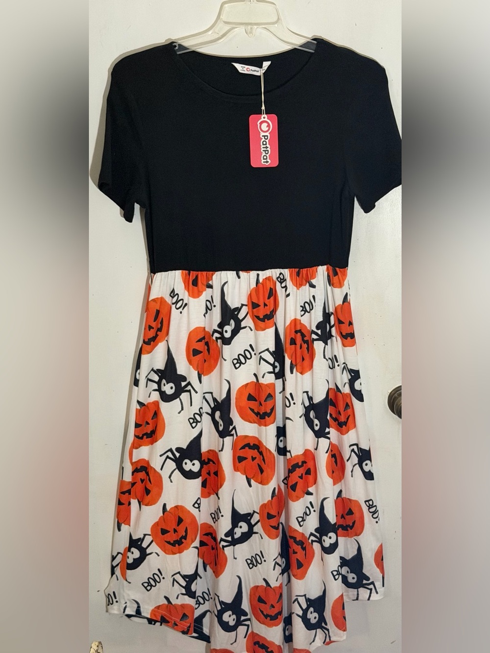 New with Tags - PatPat Black & Orange Halloween Dress, woman L